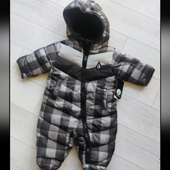 VOLCOM Baby NEW Quilted Puffer Fleece Lined Snowsuit - Picture 2 of 13